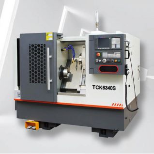 مخرطة CNC ذات السرير المائل للمعادن TCK6340